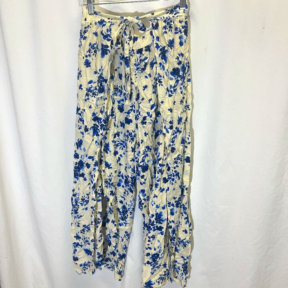Yado Beachy Flowy Tie Waist Pants with Leg Slits